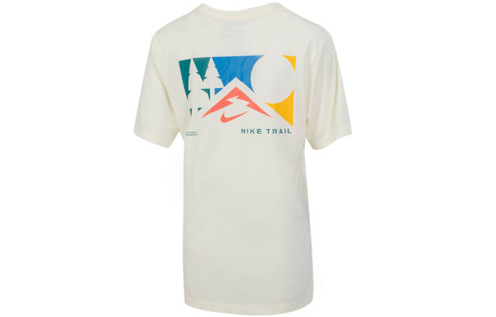 Nike Nike T Shirts Men's Ecru Crew Neck Moderate Straight Fit
