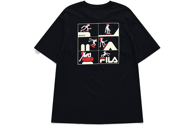 FILA FUSION x Jeremyville T Shirt Unisex Pitch Black