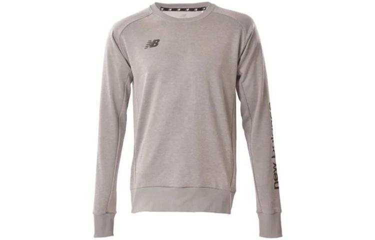 New Balance New Balance T Shirts Men's Gray Crew Neck Moderate Straight Fit