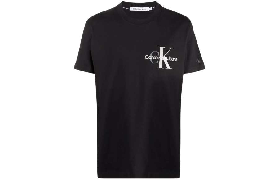 CALVIN KLEIN Letter Print T Shirt Men's Black