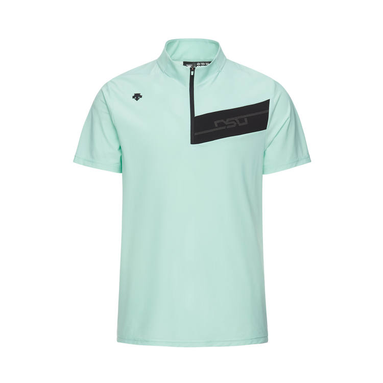 DESCENTE Field T Shirts Men's Stand Collar Moderate Straight Fit