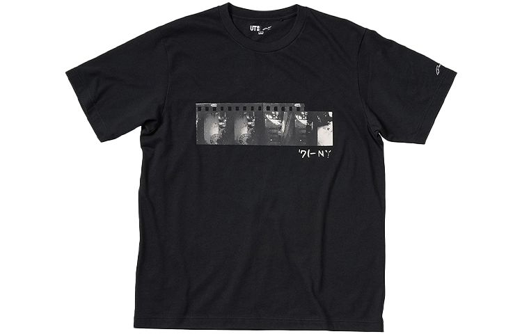 UNIQLO T Shirts Unisex Black Crew Neck Moderate