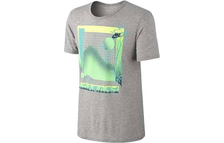 Nike Nike T Shirts Men's Gray Crew Neck Moderate Straight Fit