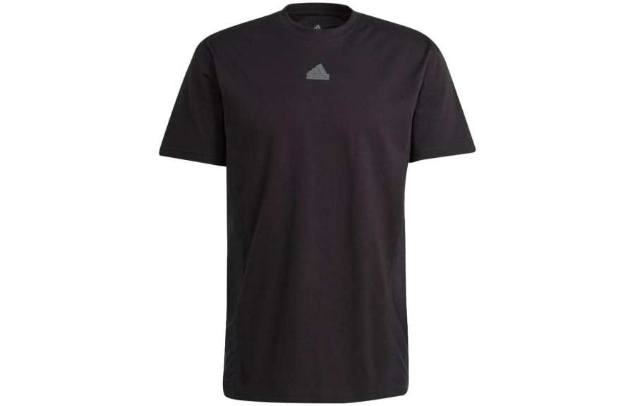 Adidas Adidas T Shirts Men's Black Crew Neck Moderate Straight Fit