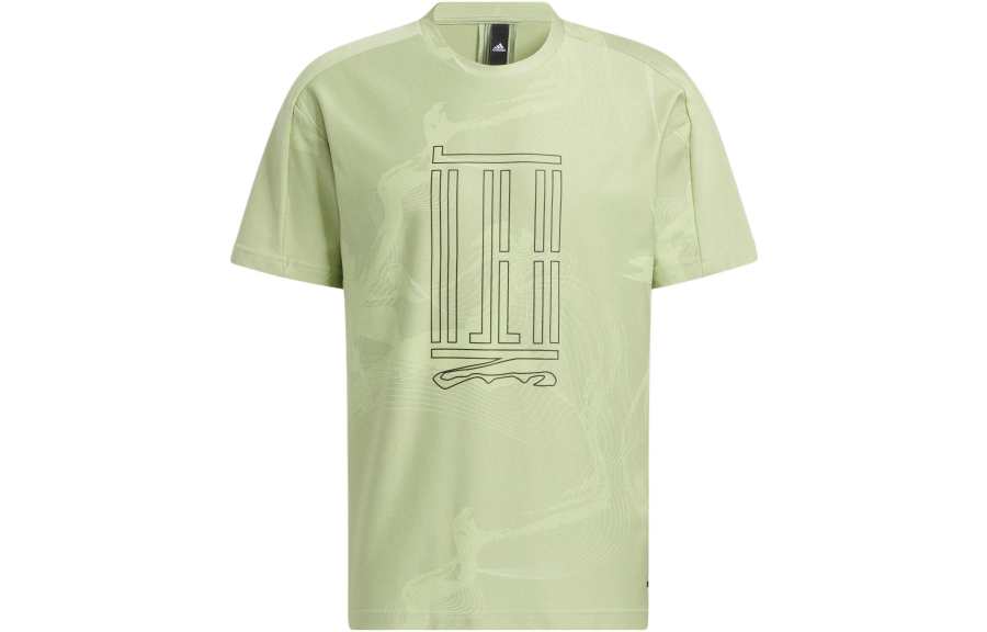 Adidas Adidas Wuji Series Drop Shoulder Sleeve T Shirt Men's Lime Green