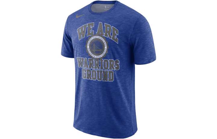 Nike Nike T Shirts Men's Lash Blue Crew Neck Moderate Straight Fit