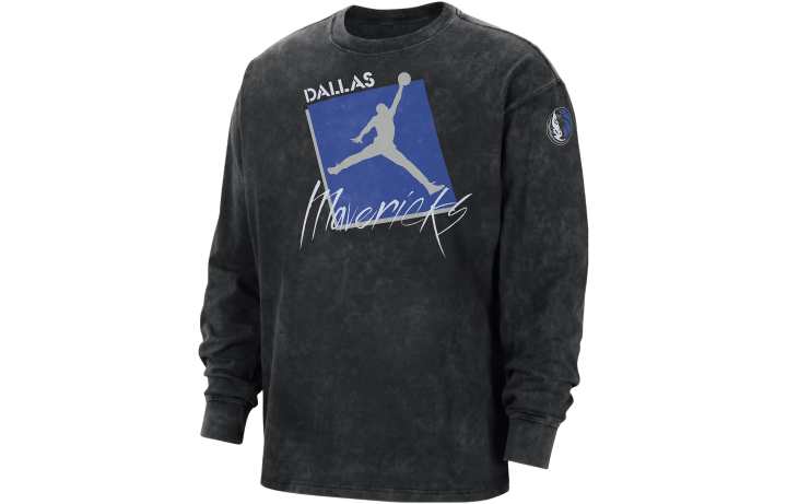 Jordan JORDAN Dallas Mavericks Courtside Statement Edition Men's JORDAN Max90 Nba Long-Sleeve T-Shirt