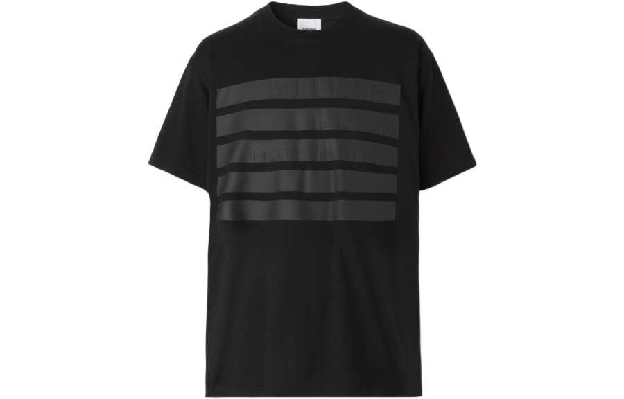 Burberry Horseferry Stripe Print Cotton Oversized T shirt