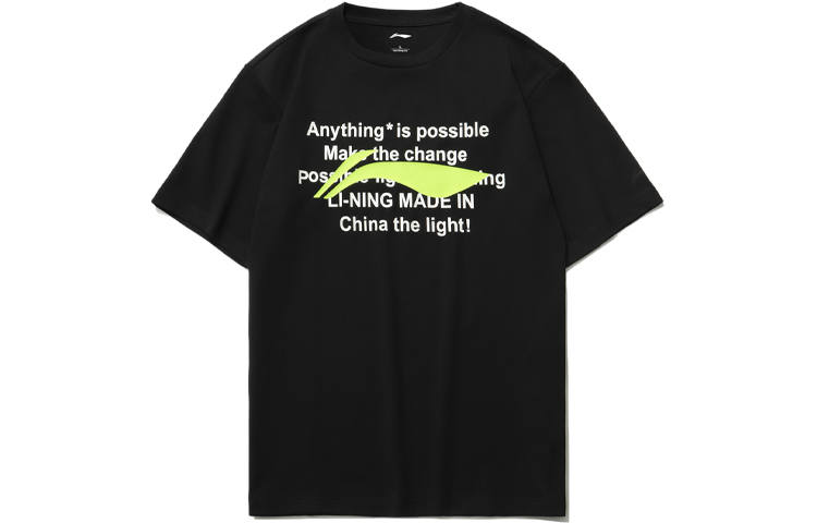 Li-Ning Li Ning Sports Fashion Collection T Shirt Unisex Black