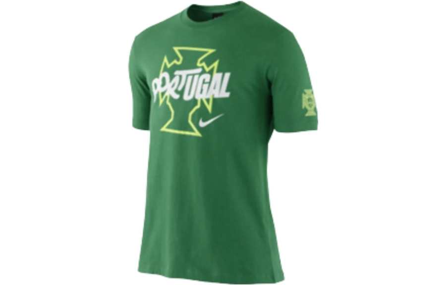 Nike Nike T Shirts Men's Green Crew Neck Moderate Straight Fit