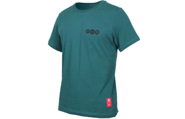 Nike Nike Dri Fit T Shirts Men's Green Crew Neck Moderate Straight Fit