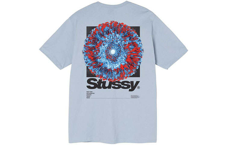 Stussy T Shirts Men's Crew Neck Moderate Straight Fit