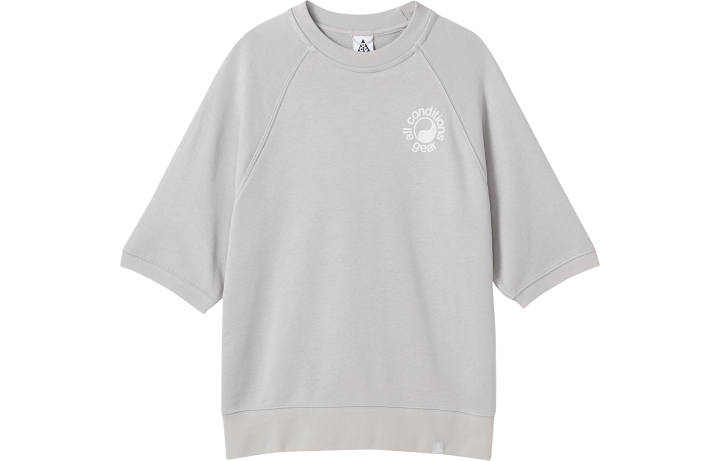 Nike Nike T Shirts Unisex Light Gray Crew Neck Moderate Straight Fit