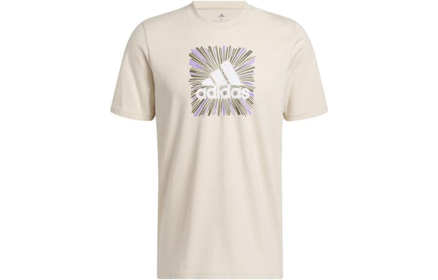 Adidas Adidas Drop Shoulder Sleeve T Shirt Men's Ecru