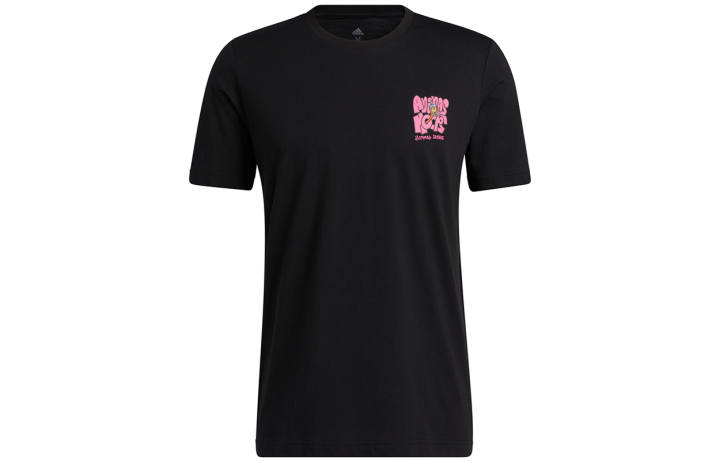 Adidas Adidas T Shirts Men's Black Crew Neck Moderate Straight Fit