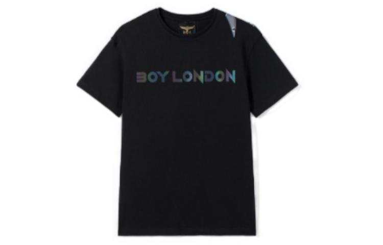 Boy London T Shirts Unisex Black Crew Neck Thin