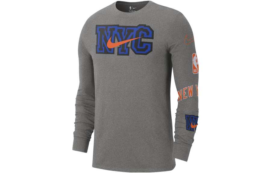 Nike Nike T Shirts Men's Dark Gray Crew Neck Moderate Straight Fit