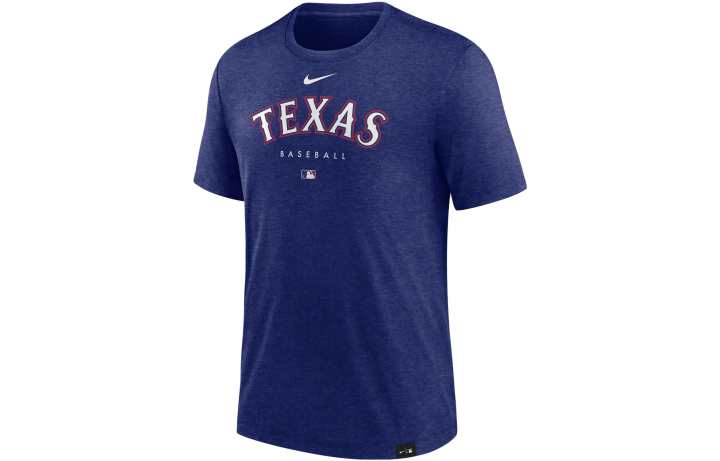 Nike Nike T Shirts Men's Sapphire Blue Crew Neck Moderate Straight Fit