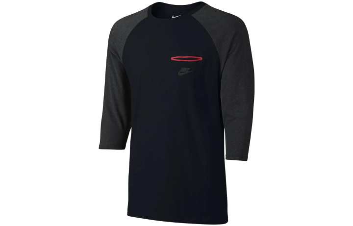Nike Nike T Shirts Men's Black Crew Neck Moderate Straight Fit