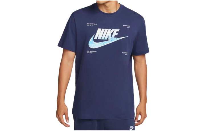 Nike Nike T Shirts Unisex Blue Crew Neck Thin Straight Fit