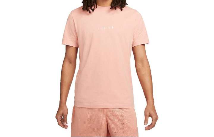 Jordan Jordan Air Men's Letter Print Short-Sleeve T-Shirt Pink
