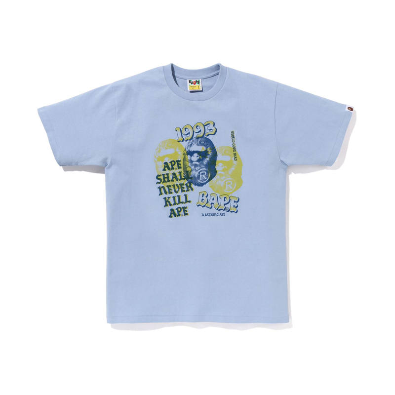 A BATHING APE Bape Pigment Three Ape Head Tee