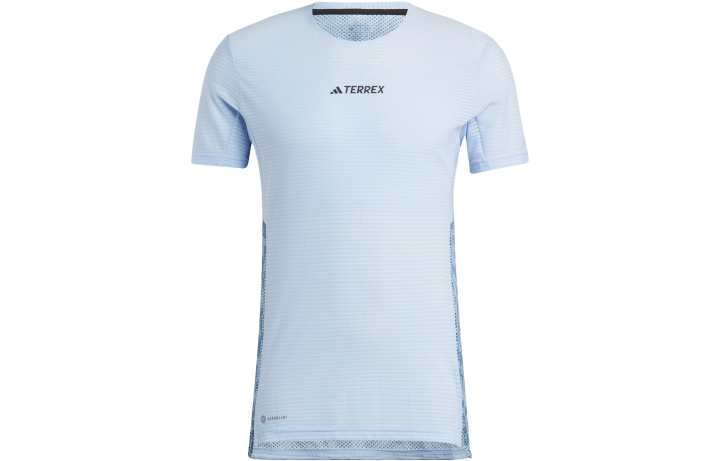 Adidas Adidas T Shirts Men's Blue Crew Neck Moderate Straight Fit