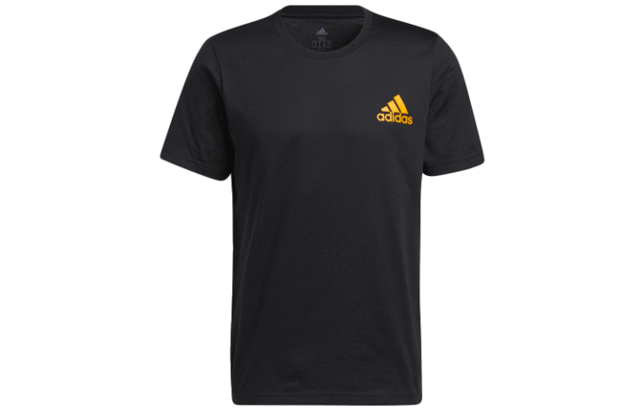 Adidas Adidas T Shirts Men's Black Crew Neck Moderate Straight Fit