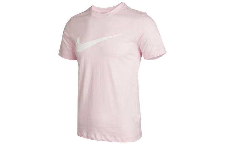 Nike Nike T Shirts Men's Pink Crew Neck Moderate Straight Fit
