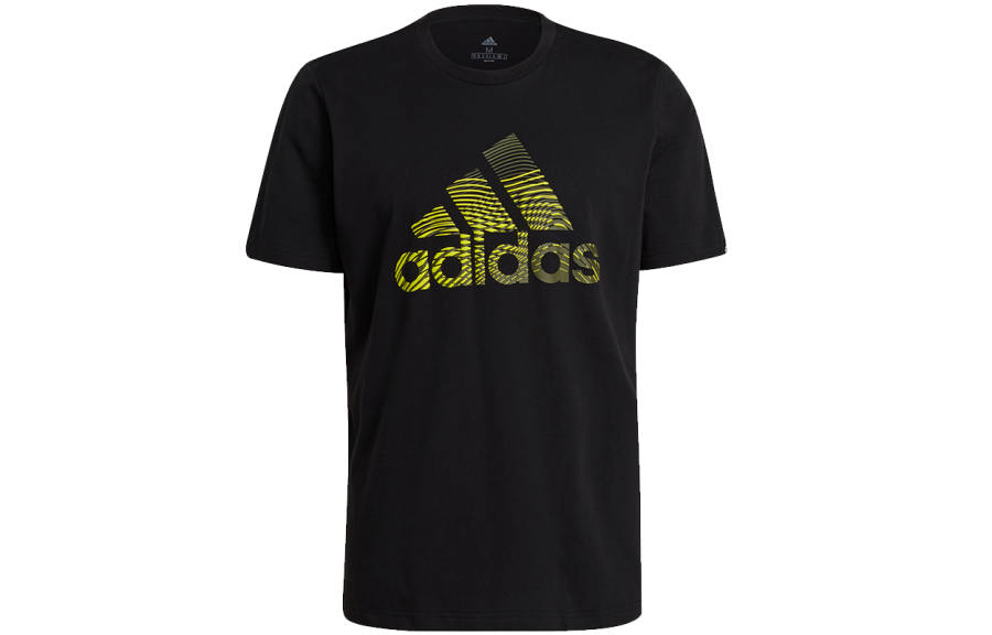 Adidas Adidas T Shirts Men's Black Crew Neck Moderate Straight Fit