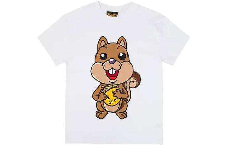 Drew house Smiley Collection T Shirts Unisex White Crew Neck Moderate Straight Fit