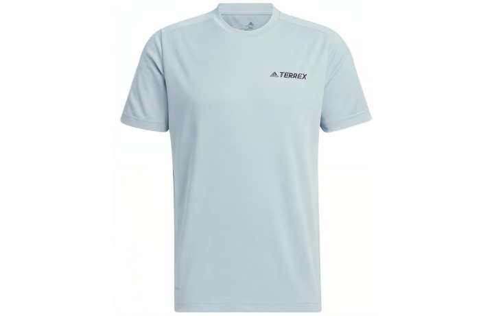 Adidas Adidas Terrex T Shirts Men's Light Gray Crew Neck Moderate Straight Fit
