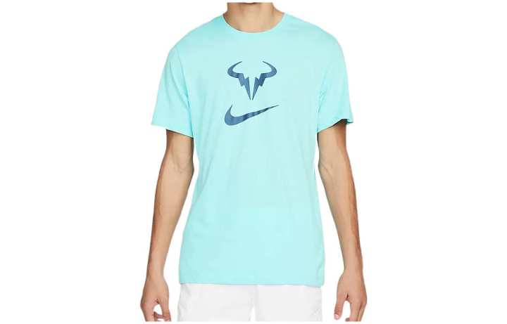 Nike Nike T Shirts Men's Light Blue Crew Neck Moderate Straight Fit