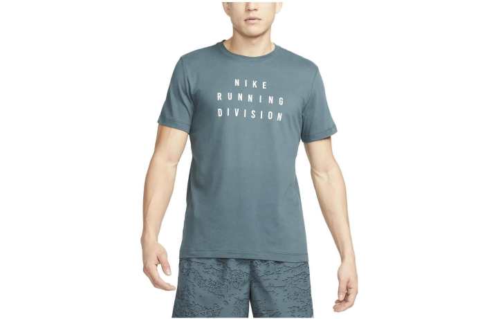 Nike Nike T Shirts Men's Dark Cyan Crew Neck Moderate Straight Fit