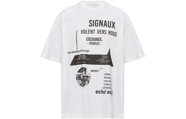 PRADA PRADA T Shirts Men's White Crew Neck Moderate Straight Fit