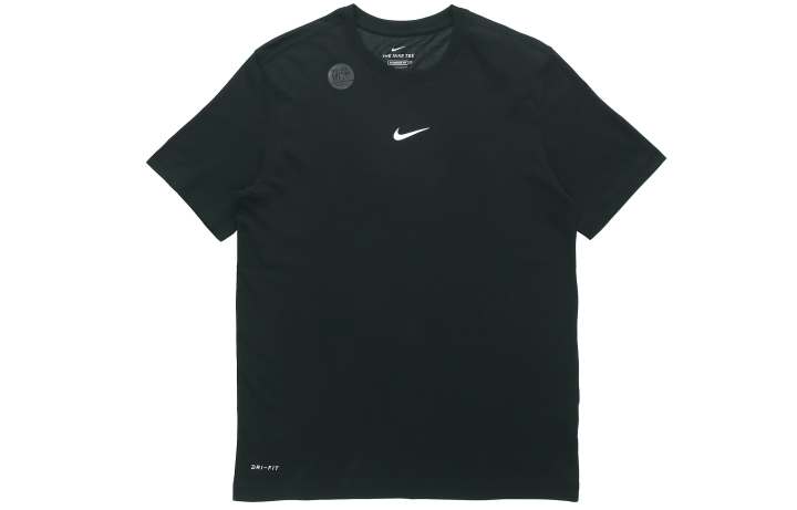 Nike Nike T Shirts Men's Black Crew Neck Moderate Straight Fit