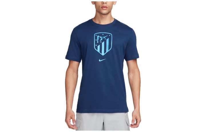 Nike Nike T Shirts Men's Blue Crew Neck Moderate Straight Fit