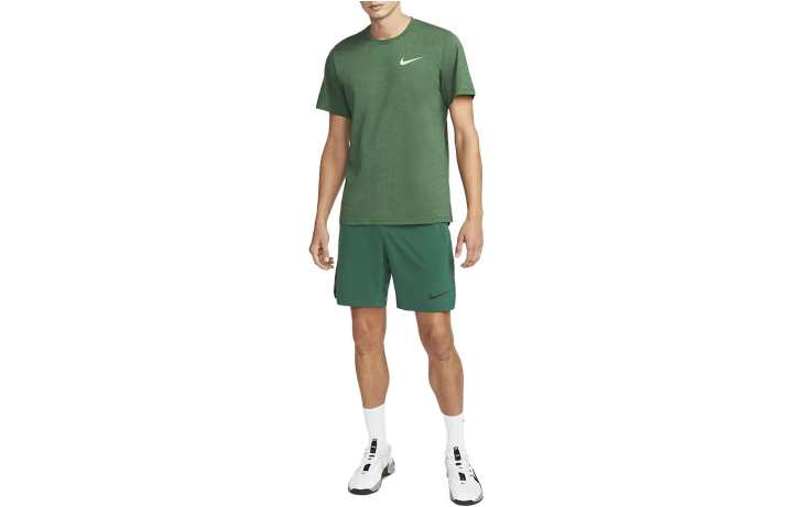Nike Nike T Shirts Men's Light Green Crew Neck Moderate Straight Fit
