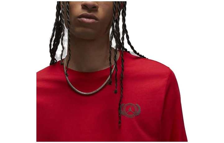 Nike Nike T Shirts Men's Red Crew Neck Moderate Straight Fit