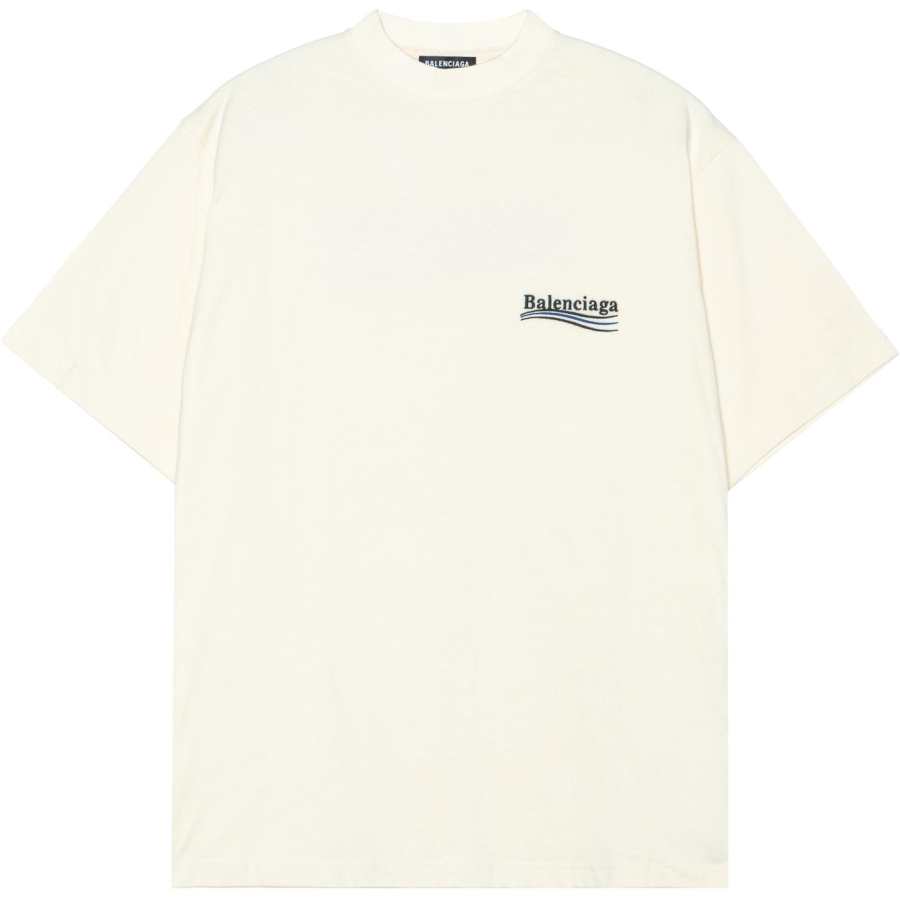 Balenciaga T Shirt Loose Fit Men's Beige