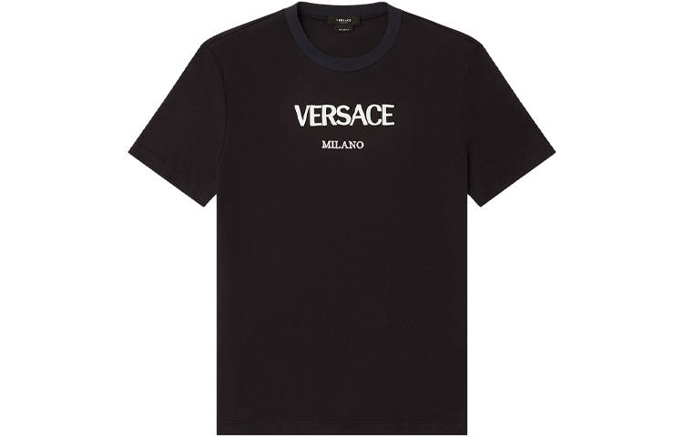 VERSACE VERSACE T Shirts Men's Black Crew Neck Moderate