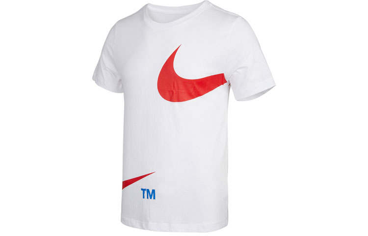 Nike Nike T Shirts Men's White Crew Neck Moderate Straight Fit