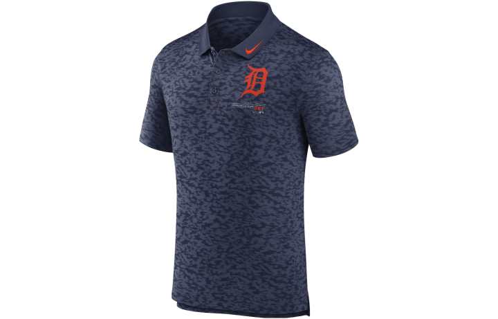 Nike Nike T Shirts Men's Marine Blue Polo Collar Moderate