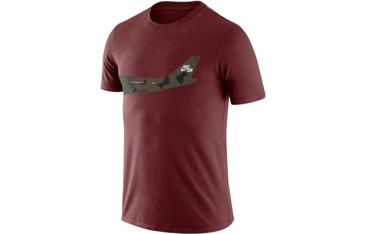 Nike Nike T Shirts Men's Red Crew Neck Moderate Straight Fit