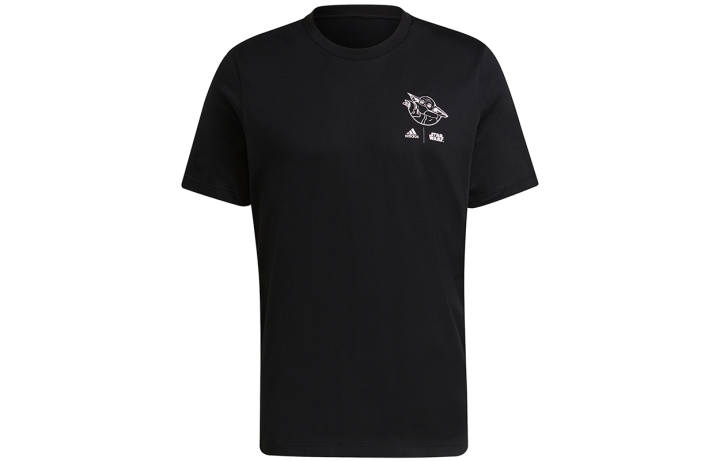 Adidas Adidas T Shirts Men's Black Crew Neck Moderate Straight Fit