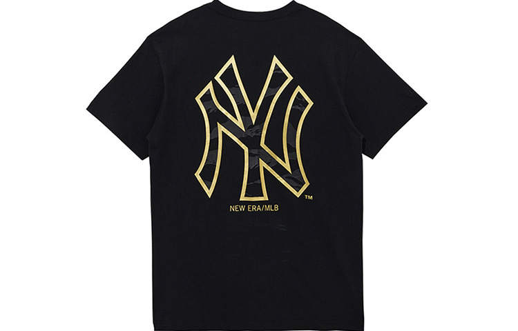 New Era SS22 T Shirt Couple, Trendy And Versatile Unisex Black
