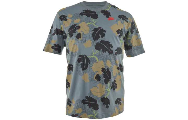 Nike Nike T Shirts Men's Gray Crew Neck Moderate Straight Fit