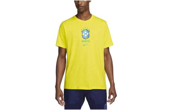 Nike Nike T Shirts Men's Yellow Crew Neck Moderate