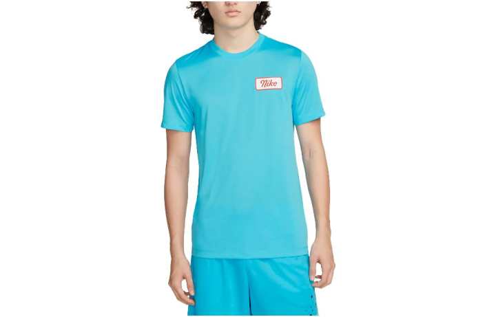 Nike Nike T Shirts Men's Blue Crew Neck Moderate