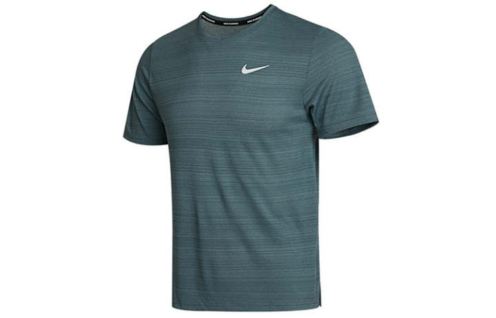 Nike Nike Running T Shirt Men's Gray Green